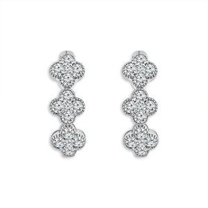 Diamond Hoops Earrings 1 ct tw 14k White Gold