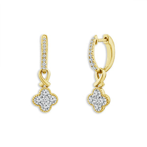 Diamond Hoops Earrings 1 ct tw 14k White Gold