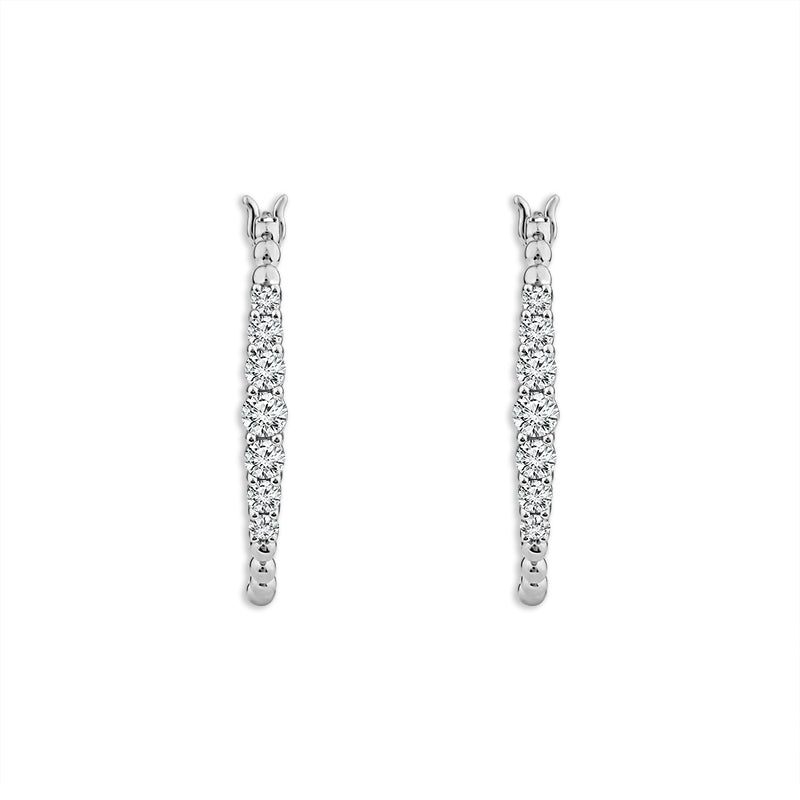 Diamond Hoops Earrings 1 ct tw 10k Yellow Gold