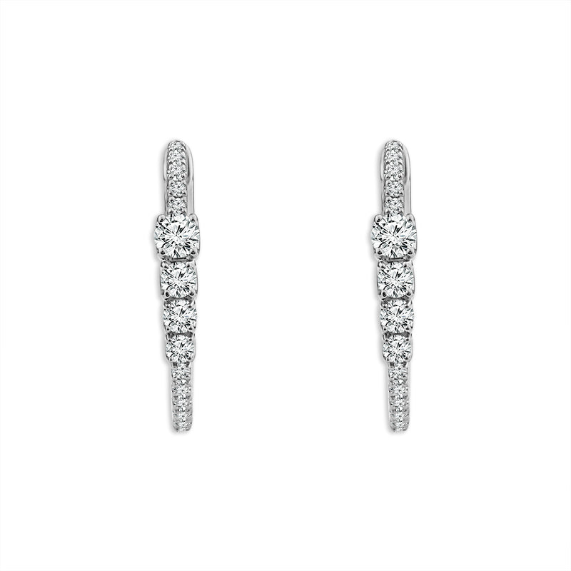 Diamond Hoops Earrings 1 ct tw 10k Yellow Gold