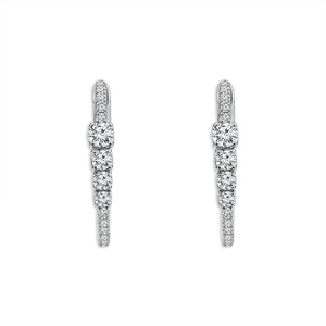Diamond Hoops Earrings 1 ct tw 10k Yellow Gold