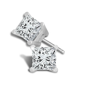 Diamond Solitaire Earrings 0.3 ct tw 14k White Gold