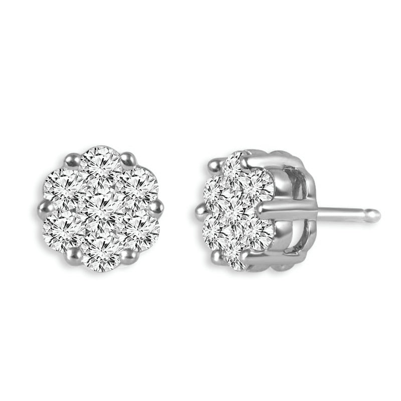 Diamond Fashion Earrings 0.75 ct tw 14k White Gold