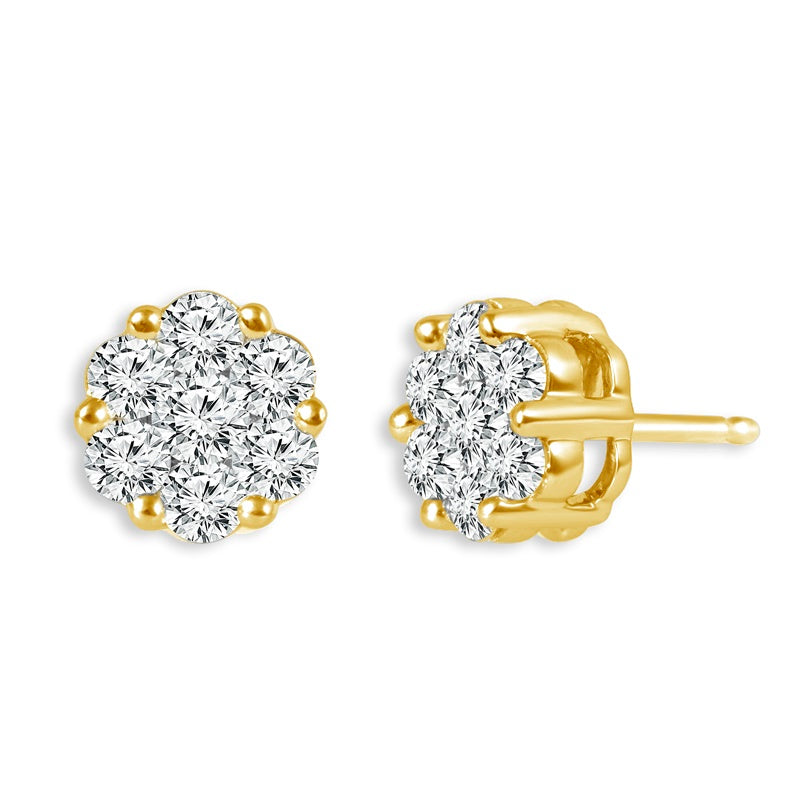 Diamond Fashion Earrings 2 ct tw 14k White Gold