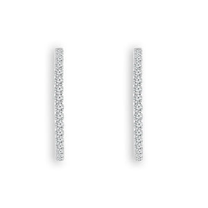Diamond Hoops Earrings 1 ct tw 14k White Gold