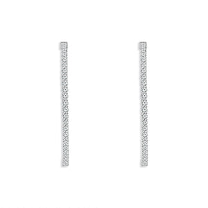 Diamond Hoops Earrings 2.00 ct tw 14k White Gold