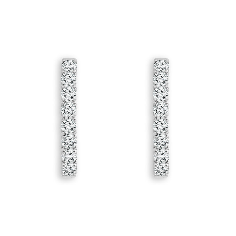 Diamond Fashion Earrings 2 ct tw 14k White Gold