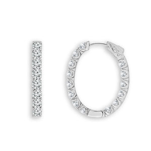 Diamond Fashion Earrings 2 ct tw 14k White Gold