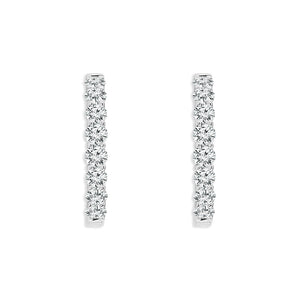 Diamond Hoops Earrings 4.00 ct tw 14k White Gold