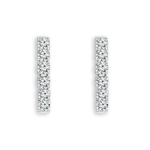 Diamond Fashion Earrings 3 ct tw 14k White Gold