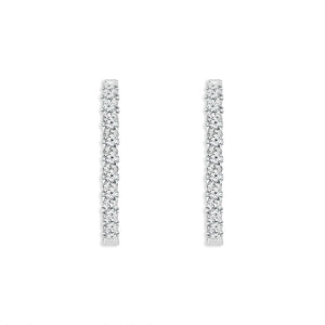 Diamond Hoops Earrings 1.00 ct tw 14k White Gold