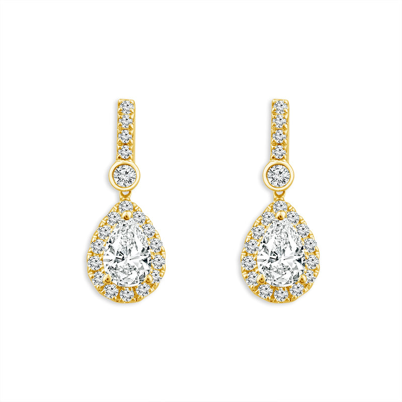 Diamond Fashion Earrings 1.33 ct tw 14k White Gold