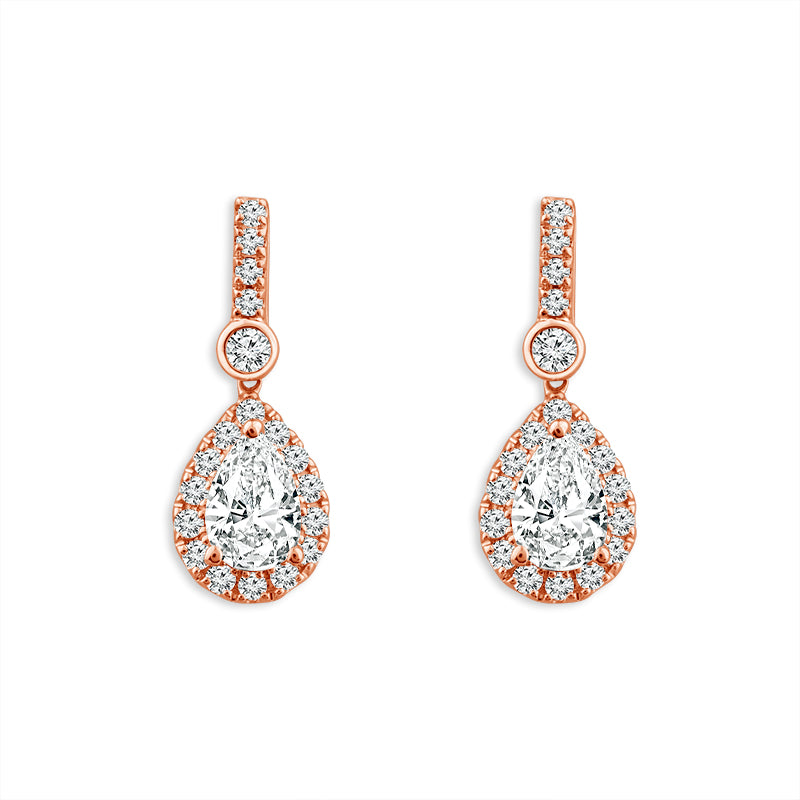 Diamond Fashion Earrings 1.33 ct tw 14k White Gold