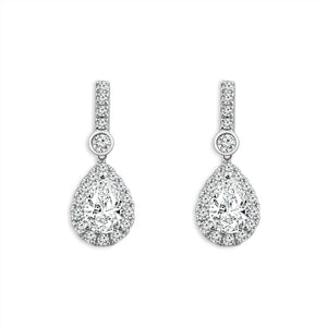 Diamond Fashion Earrings 1.33 ct tw 14k White Gold