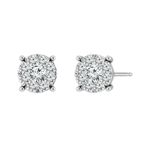 Diamond Fashion Earrings 0.75 ct tw 14k White Gold