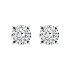 Diamond Fashion Earrings 0.75 ct tw 14k White Gold