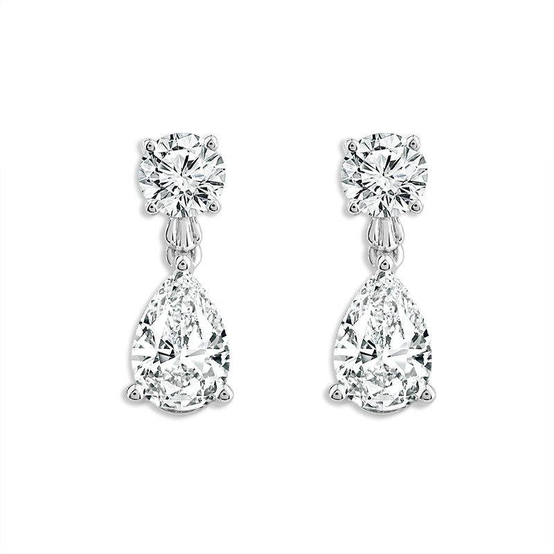 Diamond Fashion Earrings 2 ct tw 14k White Gold