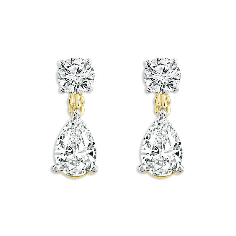 Diamond Fashion Earrings 2 ct tw 14k White Gold