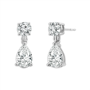 Diamond Fashion Earrings 2 ct tw 14k White Gold