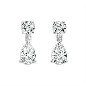 Diamond Fashion Earrings 2 ct tw 14k White Gold