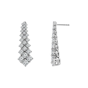 Diamond Fashion Earrings 3.75 ct tw 14k White Gold