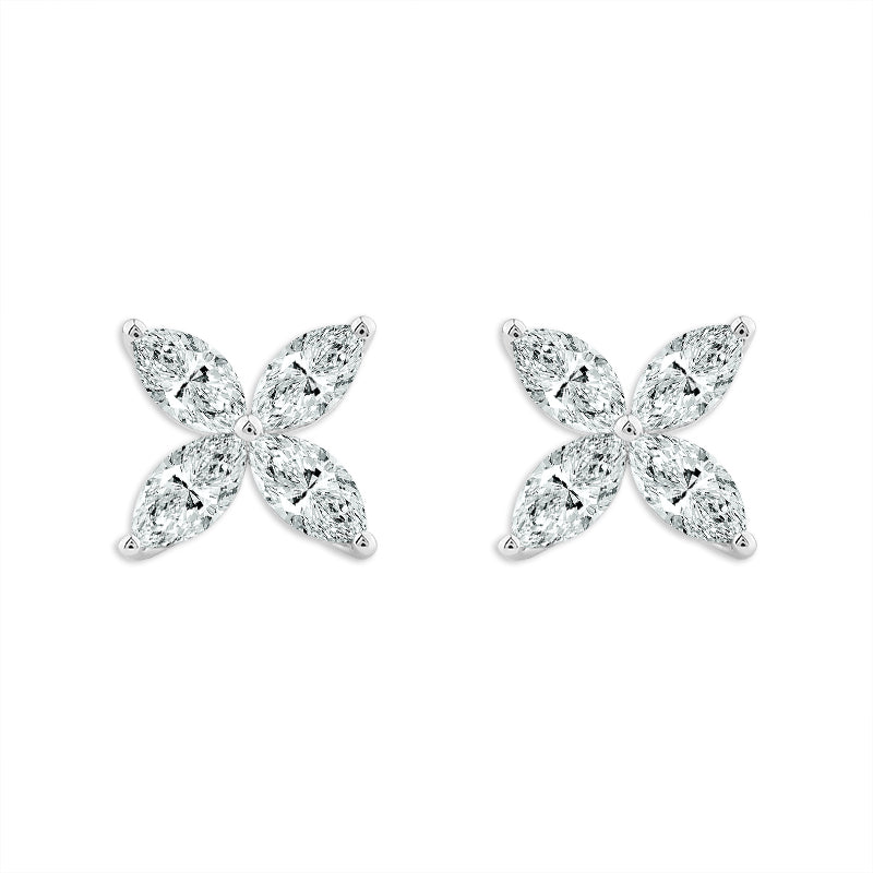 Diamond Fashion Earrings 1.50 ct tw 14k White Gold