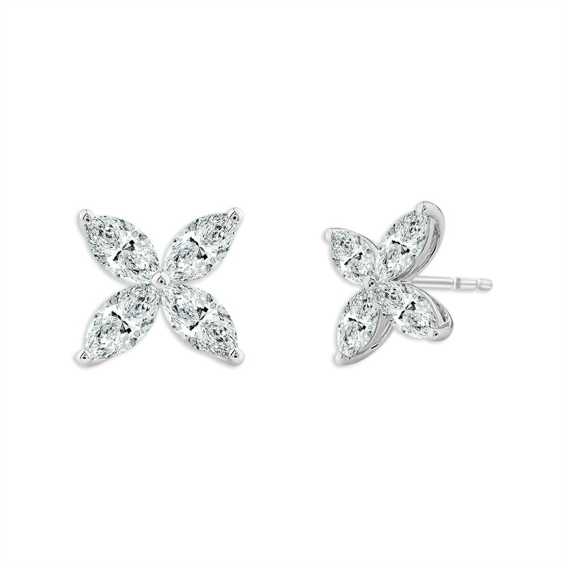 Diamond Fashion Earrings 1.50 ct tw 14k White Gold