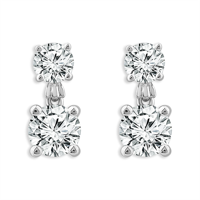 Diamond Fashion Earrings 2.00 ct tw 14k White Gold