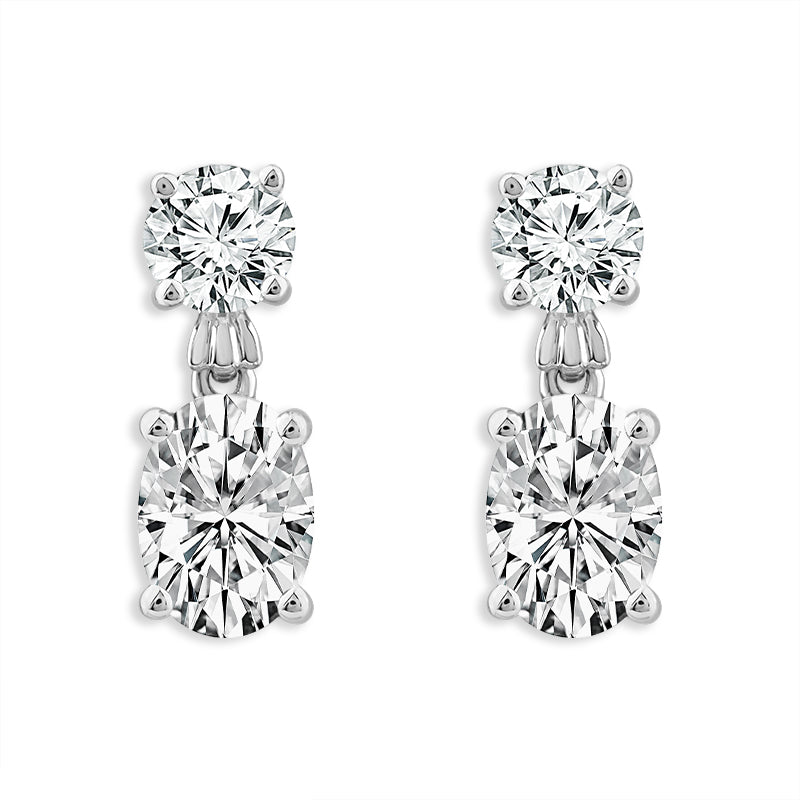 Diamond Fashion Earrings 2.00 ct tw 14k White Gold