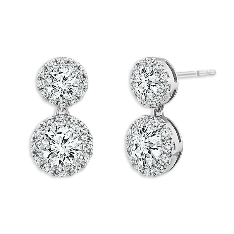 Diamond Fashion Earrings 2.75 ct tw 14k White Gold
