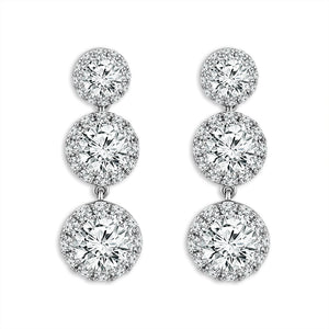 Diamond Fashion Earrings 3.75 ct tw 14k White Gold