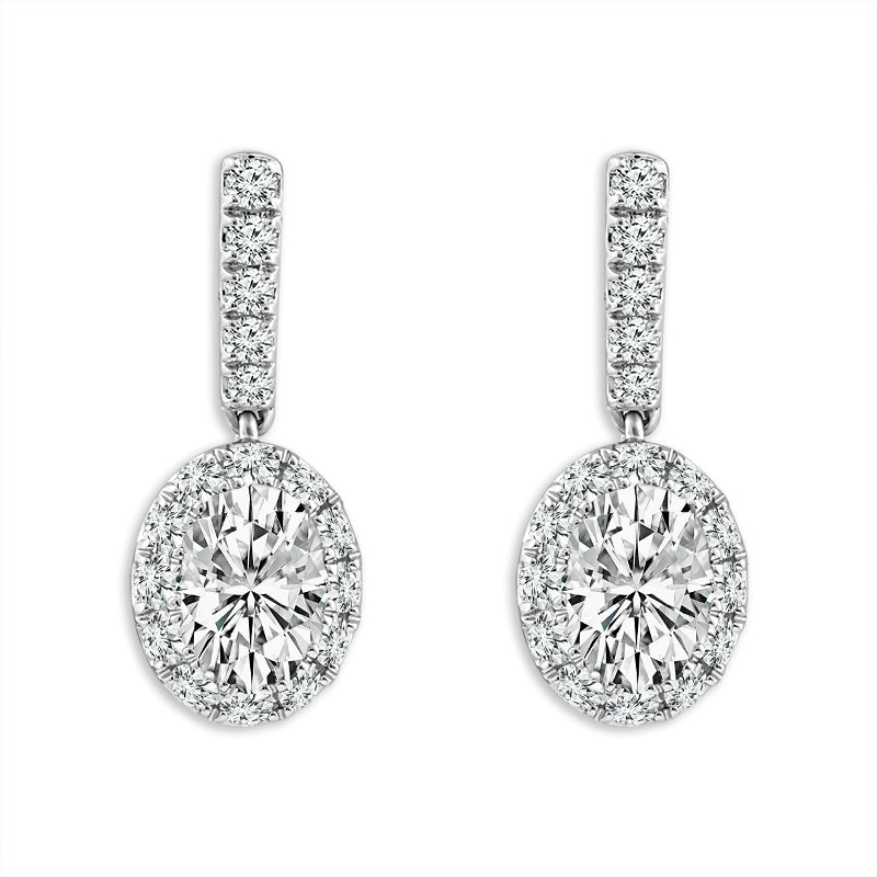 Diamond Fashion Earrings 1.50 ct tw 14k White Gold