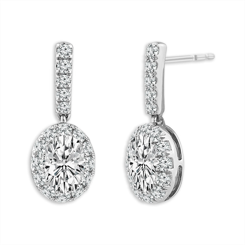 Diamond Fashion Earrings 1.50 ct tw 14k White Gold