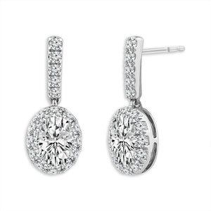 Diamond Fashion Earrings 1.50 ct tw 14k White Gold