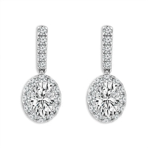 Diamond Fashion Earrings 1.50 ct tw 14k White Gold