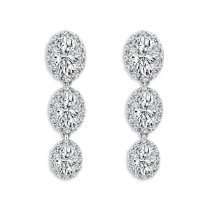 Diamond Fashion Earrings 2.40 ct tw 14k White Gold