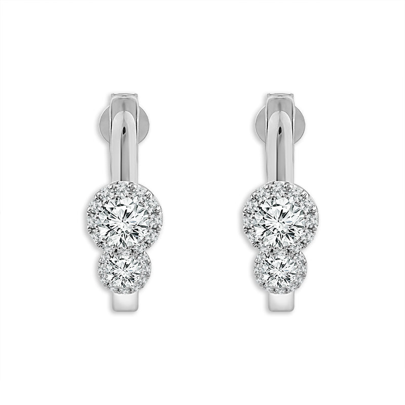Diamond Fashion Earrings 2.40 ct tw 14k White Gold