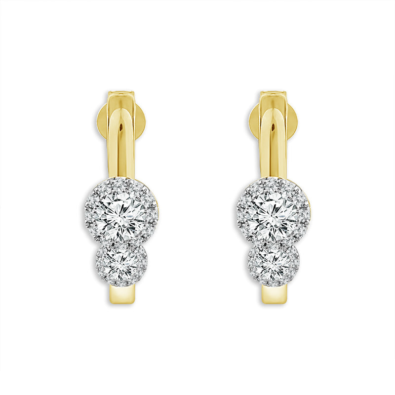 Diamond Fashion Earrings 2.40 ct tw 14k White Gold