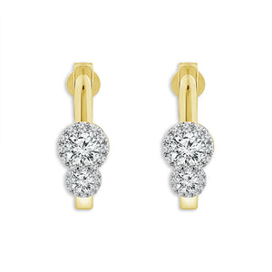 Diamond Fashion Earrings 2.40 ct tw 14k White Gold