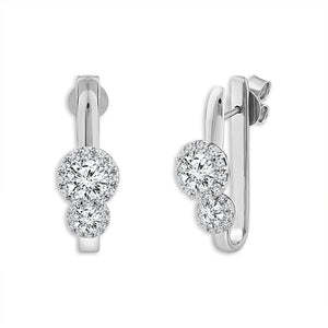Diamond Fashion Earrings 2.40 ct tw 14k White Gold