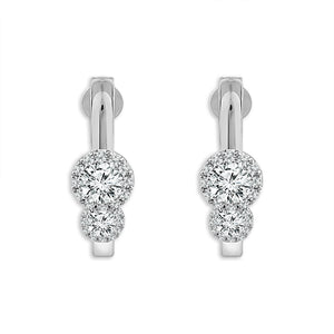 Diamond Fashion Earrings 2.40 ct tw 14k White Gold