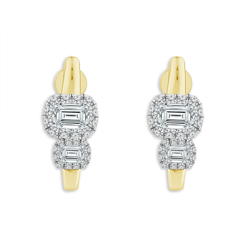Diamond Fashion Earrings 2.50 ct tw 14k White Gold