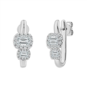 Diamond Fashion Earrings 2.50 ct tw 14k White Gold