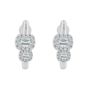 Diamond Fashion Earrings 2.50 ct tw 14k White Gold