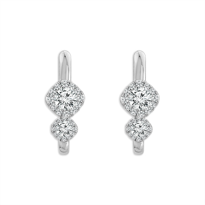 Diamond Fashion Earrings 2.60 ct tw 14k Yellow Gold