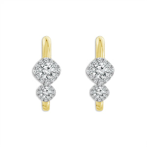 Diamond Fashion Earrings 2.60 ct tw 14k Yellow Gold