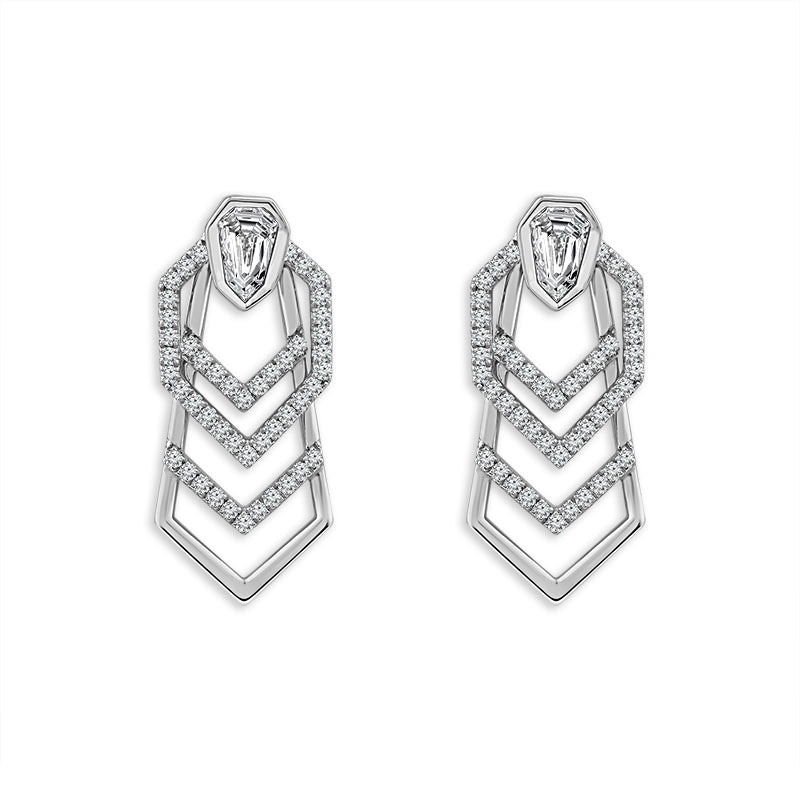 Diamond Fashion Earrings 1 ct tw 14k White Gold