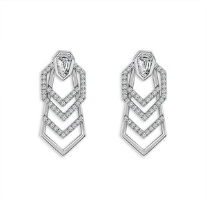 Diamond Fashion Earrings 1 ct tw 14k White Gold