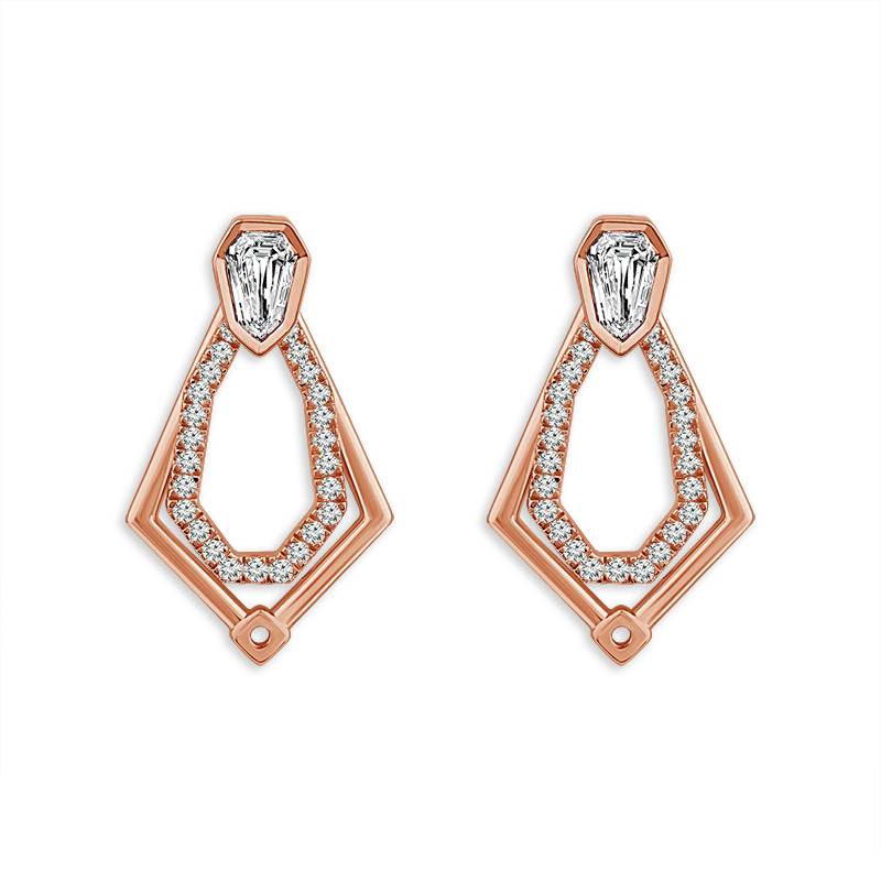 Diamond Fashion Earrings 1 ct tw 14k Rose Gold