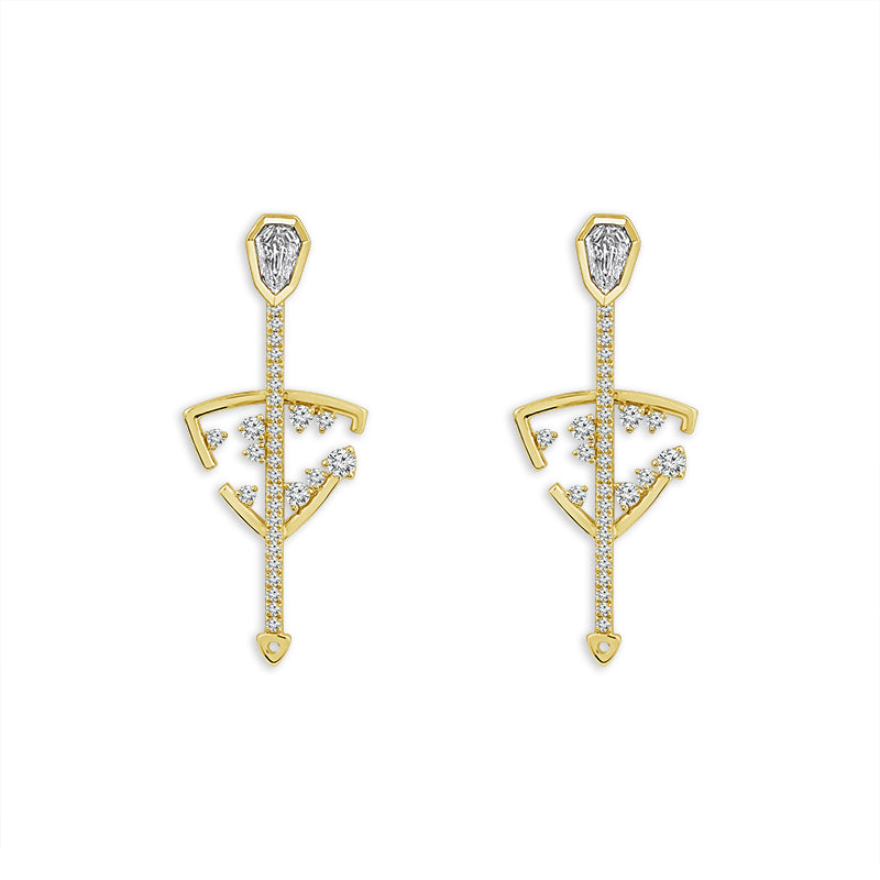 Diamond Fashion Earrings 1.25 ct tw 14k White Gold